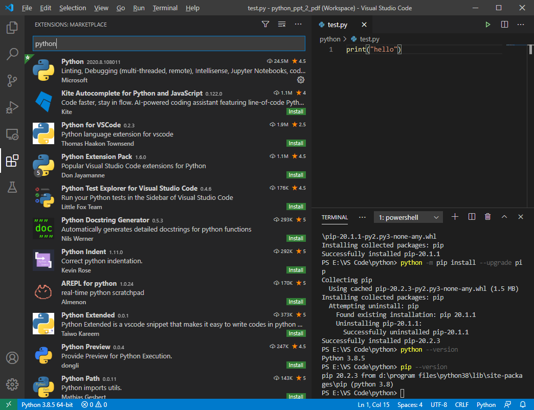 解决 VS Code ModuleNotFoundError: No module named 'pip' - 老胡的博客